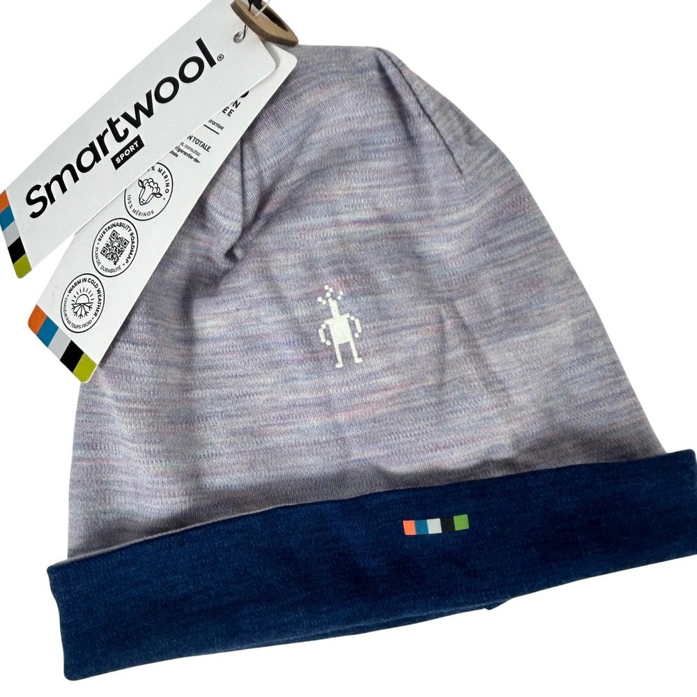 Smartwool Kids Thermal Reversible Cuffed Beanie Purple Eclipse Heather Merino SM